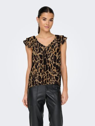 Only Blusenshirt »ONLASTA LIFE CAPSLEEVE V-NECK TOP PTM«