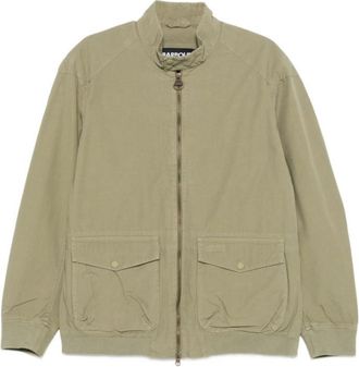 Barbour Olive Mandarin Collar Jacket