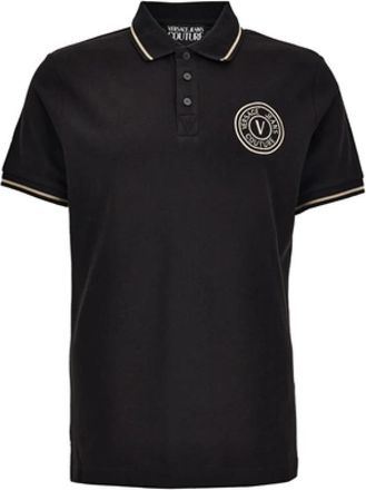 Versace Jeans Couture Logo Couture Polo Shirt - Heren - Polos - Zwart - M - Katoen - Tops