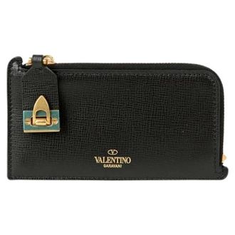 Valentino Pre-owned Wallets, female, Black, Size: ONE SIZE Pre-owned Xw2P0W70 Twist Lock Card Holder