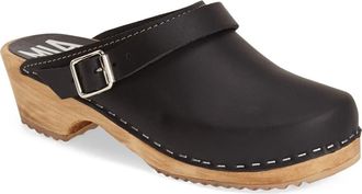 Mia Alma Clog in Black Leat at Nordstrom, Size 10