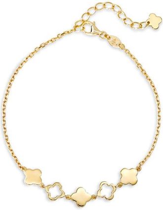 Devata Clover Chain Bracelet in 14K Gold in Yellow Gold at Nordstrom, Size 7.5