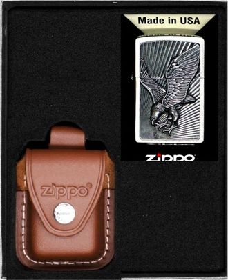 OEM Encendedor Zippo Con Emblema De &Aacute;guila, Set De Regalo N.&deg; 4