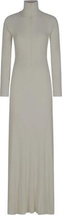 Coperni Leg Cut-Out Rib Gown - Dames - Avondkleed - Wit - S - Kleedjes
