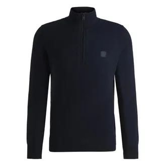 HUGO BOSS Heren, Truien, Blauw, Maat: 2XL Katoen