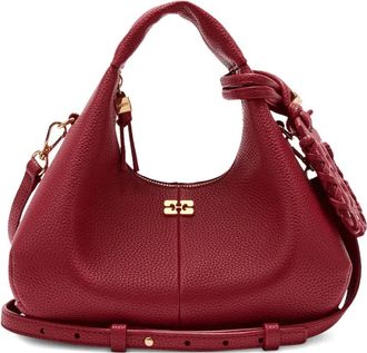 Ganni Borsa a spalla in pelle - Rosso