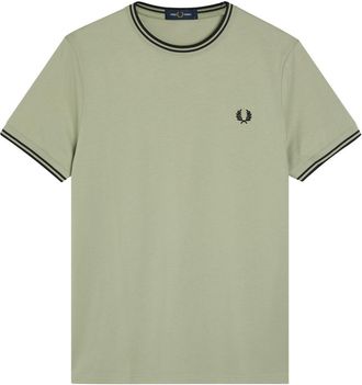 Fred Perry Embroidered Logo Cotton T-shirt - Green - Xxl