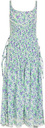 Paco Rabanne Floral-print Silk-chiffon Midi Dress - Purple - 40 (UK12 / M)