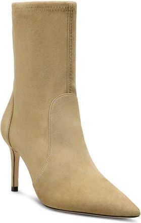 Stuart Weitzman Stuart Pointed Toe Bootie in Golden Olive at Nordstrom, Size 8.5