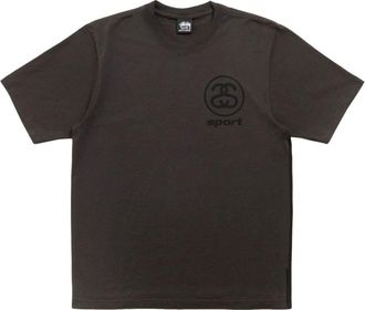 St&uuml;ssy Link Sports Pigment Dyed T-Shirt Faded Black 1905191-BLAC