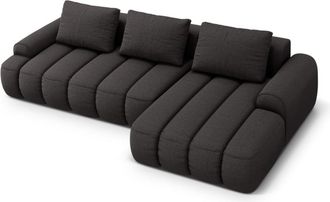 CXL by Christian Lacroix Sof&aacute; cama esquinero con ba&uacute;l 3 plazas tejido estructural gris oscuro