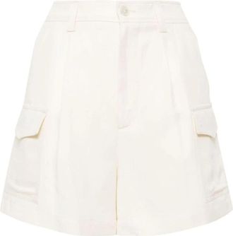 Woolrich Witte Korte Broek - Dames - Bermuda - Wit - W27 - Katoen - Korte Broeken