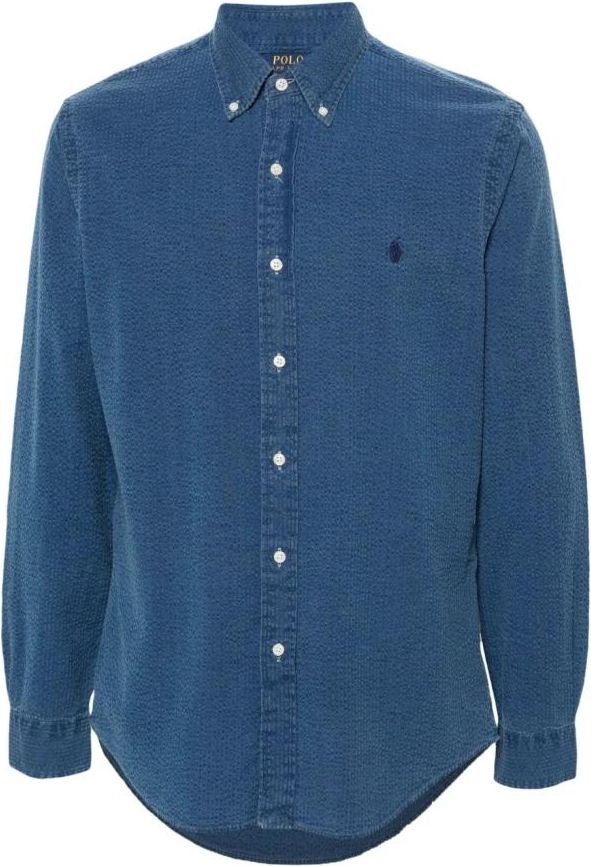 Overhemden, Heren, Blauw, XL, Denim, Denim Overhemd