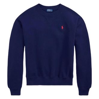 Polo Ralph Lauren Sweatshirts, female, Blue, Size: XS Crew Neck Sweatshirt