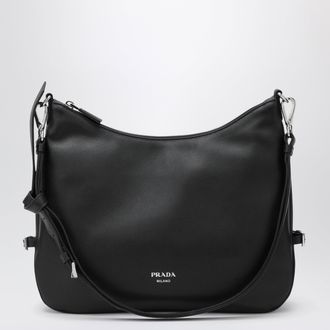 Prada Fold large black leather bag