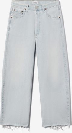 A Gold E Jeans mit weitem Bein Low Curve Fray Flourish