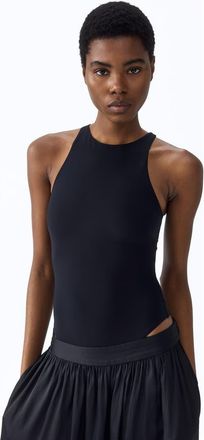 H&M Sleeveless thong bodysuit in Black at Nordstrom, Size X-Small