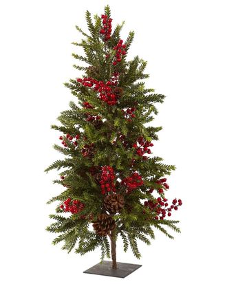 Nearly Natural 36In. Pine & Berry Christmas Tree