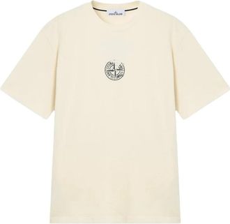 Stone Island Compass 2100001 T-Shirt - Heren - T-shirts - Beige - 2XL - Tops