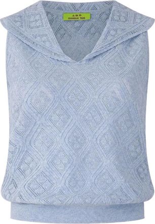 Shanghai Tang Top smanicato - Blu