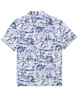 J.McLaughlin J.Mclaughlin White Peak Polo Knit Shirt