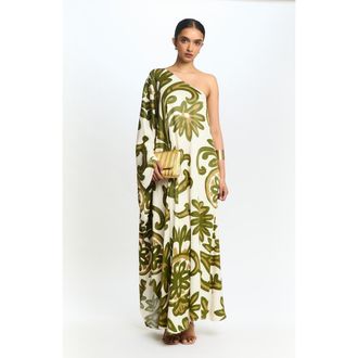 Diarrablu Satu Maxi Dress Elia in Elia Olive at Nordstrom, Size Xx-Large