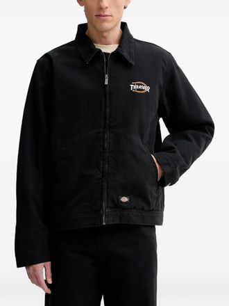 Dickies x Trasher logo-embroidered zip-fastening jacket - Black
