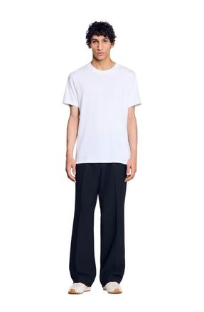 Sandro Cotton T-shirt with logo in Optic White at Nordstrom, Size Xx-Large