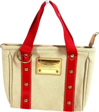 Louis Vuitton Pre-owned Tote Bags, female, Beige, Size: ONE SIZE Pre-owned Canvas Tote Bag