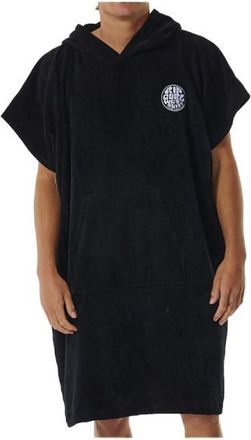 Rip Curl Logo Hooded Towel Surf Poncho f&uuml;r Herren | schwarz