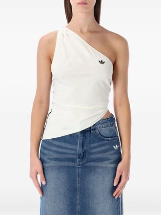adidas asymmetric one-shoulder top - women - Recycled Polyester/Elastane - S - White
