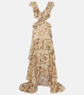 Etro Printed silk-blend maxi dress