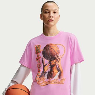 Nike Womens Classic Basketball T-Shirt in Pink | IO0947-621