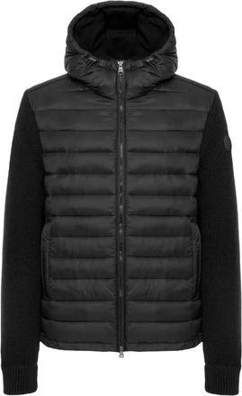 Colmar Zwarte Jassen met Ritssluiting en Capuchon - Heren - Winterjassen - Zwart - XL - Katoen - Jassen