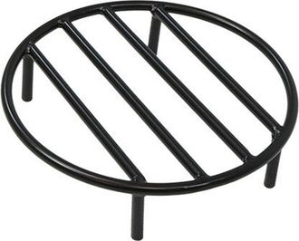 Sunnydaze Firewood Grate Round Black Steel Outdoor Fire Pit Accessory