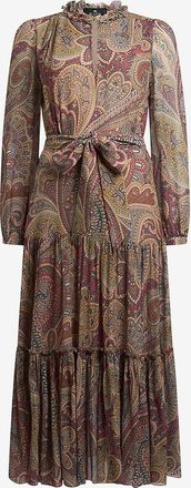 Etro Midikleid aus Seidenkrepon mit Paisley-Print