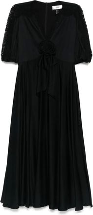 Nissa Abito in pizzo a fiori - Nero