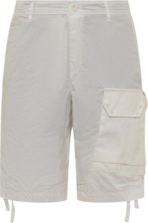 Ten c White Solid Shorts