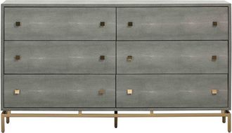 TOV Furniture Pesce Shagreen 6 Drawer Dresser