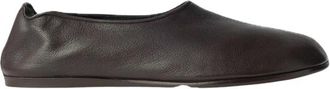 Christophe Lemaire Platte Piped Slipper - Heren - Platte Schoenen - Bruin - 42 EU - Leer - Schoenen