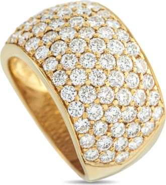 Luxury Bazaar 18K Yellow Gold 2.45ct Diamond Wide Band Ring MF40-122325