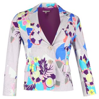 Etro Etro Pre-owned Womens Printed Blazer in Multicolor Cotton - Multicolour - Size EU 44 (Womens)
