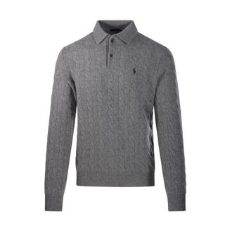 Ralph Lauren Jersey de cuello polo lavable de lana - Tops - Hombre - Gris - L