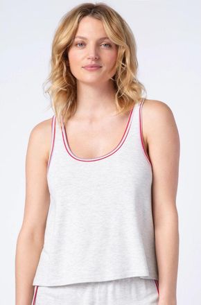 PJ Salvage P. J. Salvage Loungewear All American Tank Top Womens Gray Scoop Neck GBO554