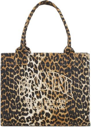 Ganni Borsa tote in tela con stampa - Toni neutri