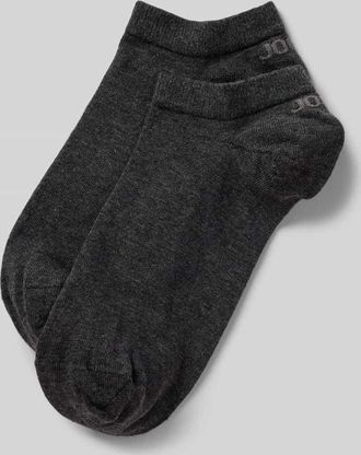 Joop Sneakersocken mit Label-Print in Anthrazit Melange, Größe 39-42