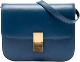 Celine Pre-owned Vintage Crossbody Bag - Dames - Vintage Schoudertas - Blauw - ONE Size - Leer - Vintage
