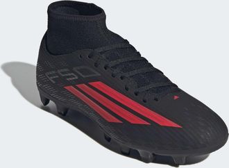adidas Fussballschuh ADIDAS PERFORMANCE F50 CLUB MID-CUT FG/MG, Gr. 44,5, core schwarz, lucid rot, core schwarz, Synthetik, Textil, Schuhe Fussballschuh, f&uuml;r