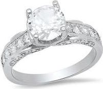 HMY Jewelry Round Cubic Zirconia Ring in Silver at Nordstrom Rack, Size 9