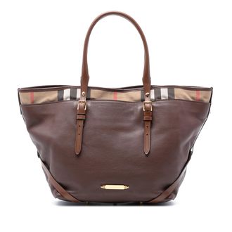 Burberry Vooraf bezet Medium House Check Trimmed Leren Salisbury Tote